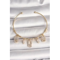 Pirinç Gold Renk Sallantı Zirkon Taşlı Messika Figür Charm Kadın Bileklik