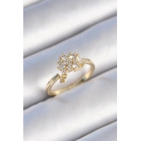 Pirinç Gold Renk Zirkon Taşlı Kadın Yüzük