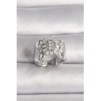 Pirinç Gümüş Renk Ayarlanabilir Baget Zirkon Taş Model Kadın Yüzük