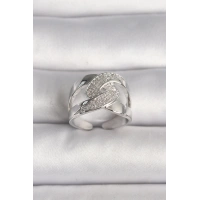 Pirinç Gümüş Renk Ayarlanabilir Zirkon Taşlı Kadın Yüzük