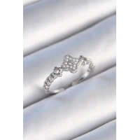 Pirinç Gümüş Renk İncili Yonca Model Zirkon Taş Detaylı Kadın Yüzük