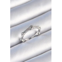 Pirinç Gümüş Renk Zirkon Taşlı Düğüm Model Kadın Yüzük