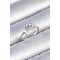 Pirinç Gümüş Renk Zirkon Taşlı Kadın Yüzük