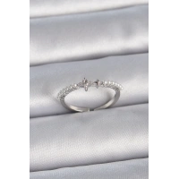 Pirinç Gümüş Renk Zirkon Taşlı Sıralı İnci Ayarlanabilir Model Kadın Yüzük