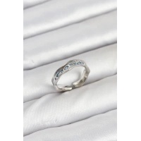 Pirinç Gümüş Renk Zirkon Taşlı Vintage Kadın Yüzük