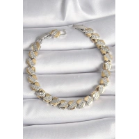 Pirinç Mix Renk Kalp Model Zirkon Taşlı VIP Seri Kadın Bileklik