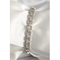 Pirinç Mix Renk Zirkon Taşlı Zincir Model VIP Seri Kadın Bileklik