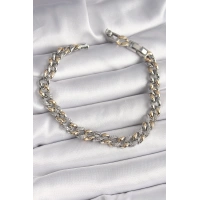 Pirinç Mix Renk Zirkon Taşlı Zincir Model VIP Seri Kadın Bileklik