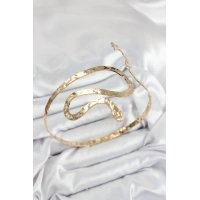 Pirinç Yılan Model Gold Renk Kadın Pazu Bileklik