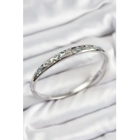 Pirinç Zirkon Taşlı Kelebek Model Gümüş Renk Kadın Kelepçe