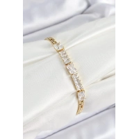 Xuping Pirinç Parçalı Su Yolu Model Gold Renk Kadın Bileklik