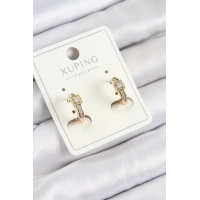 Xuping Zirkon Taşlı Kemer Model Gold Renk Kadın Küpe