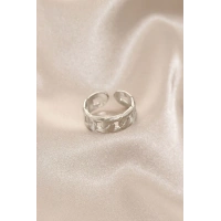 Yeni Sezon Gümüş Renk Zincir Yüzük