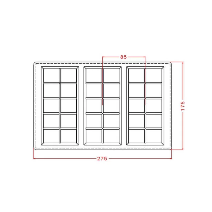 200 Gr. Polikarbon Tablet Çikolata Kalıbı - 756 | Dubai Çikolata Kalıbı