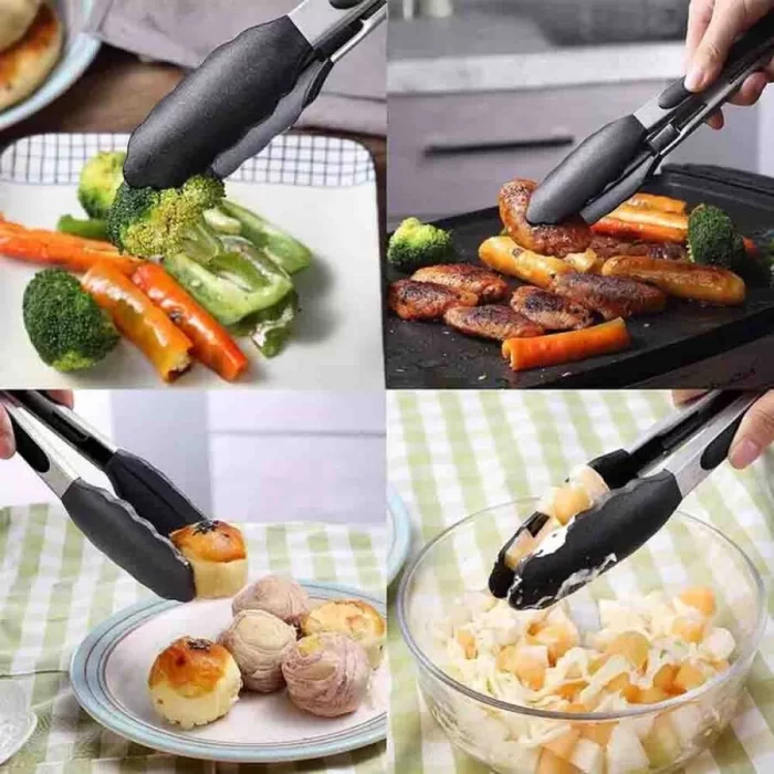 Barbekü Maşası Silikon 40 Cm Siyah (BMS-40)