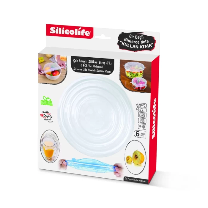 Silikon Streç Kapak 6Lı Set