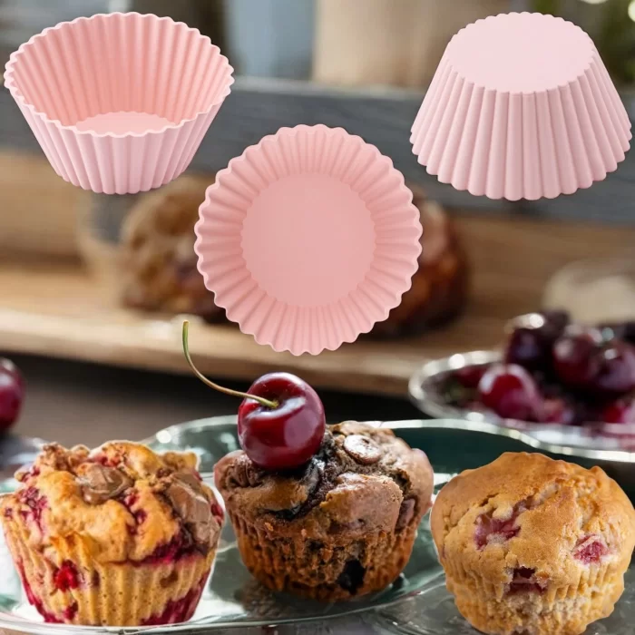 Silikon Tırtıklı Kek ve Muffin Kalıbı 6 paket