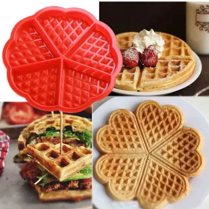 WAFFLE KALIBI 5 BÖLMELİ SİLİKON (WFF-05)