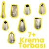 Krema | Şanti Duy Seti 7 Adet + Krema Torbası