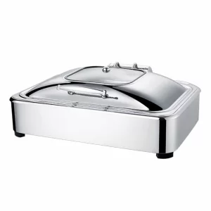 Chafing Dish Dörtgen Hidrolik Kapak 9 L 1/1 Gömme (CDH-9G)