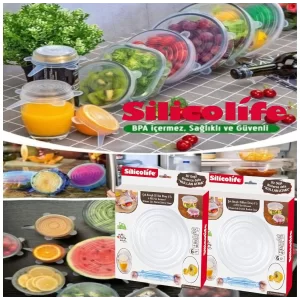 Silikon Streç Kapak 6Lı Set