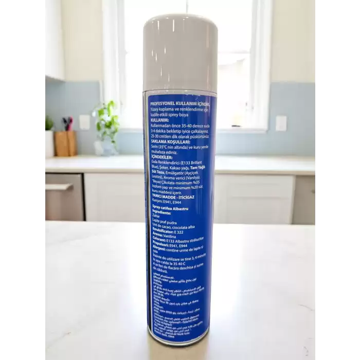 250 Ml Kadife Sprey Gıda Boyası - Mavi