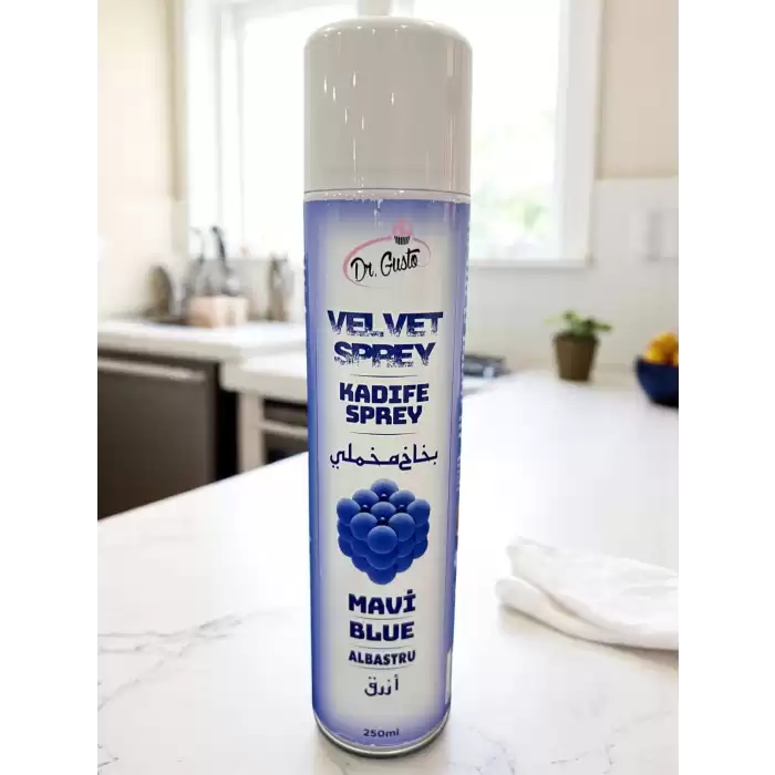 250 Ml Kadife Sprey Gıda Boyası - Mavi