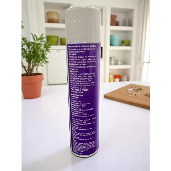250 Ml Kadife Sprey Gıda Boyası - Mor