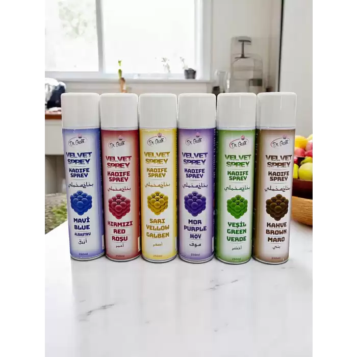 250 Ml Kadife Sprey Gıda Boyası - Sarı