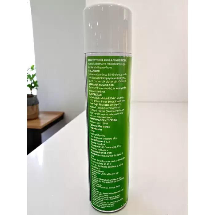 250 Ml Kadife Sprey Gıda Boyası - Yeşil