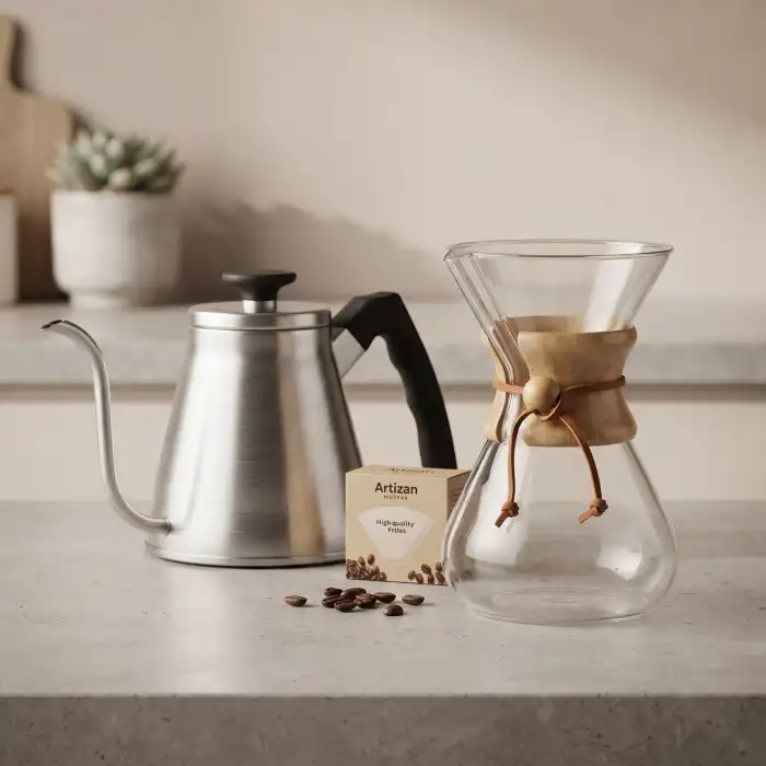 3LÜ V60 KAHVE DEMLEME SETİ 800ml(çelik)