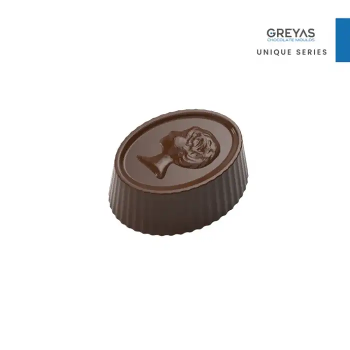 Polikarbon Oval Pralin Çikolata Kalıbı 14 gr | Cm-2036