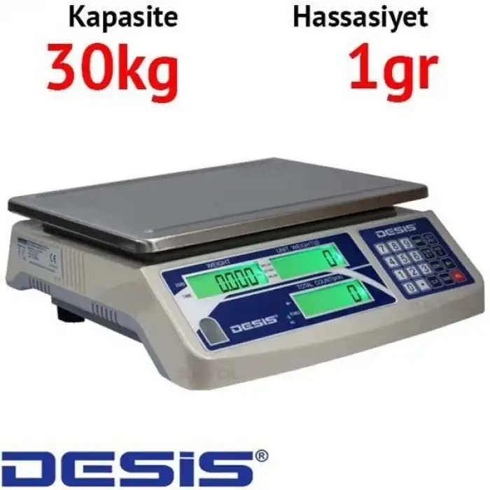 Desis H2C-30 Hassas Sayıcı Terazi - 30 kg