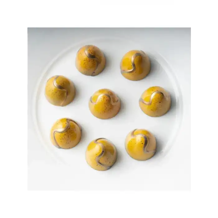 Polikarbon Oval Pralin Çikolata Kalıbı 15,3 gr | Cm-3437