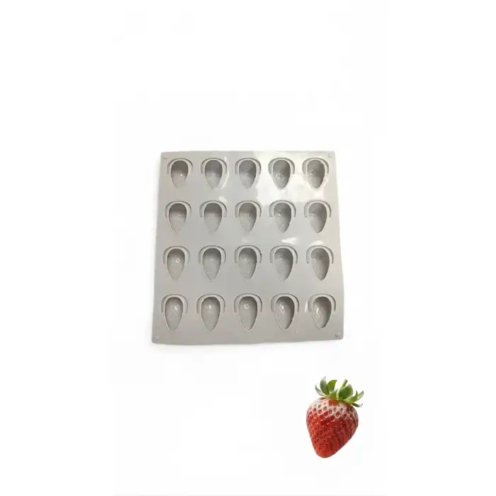 Mini Silikon Çilek Kek Ve Pasta Kalıbı