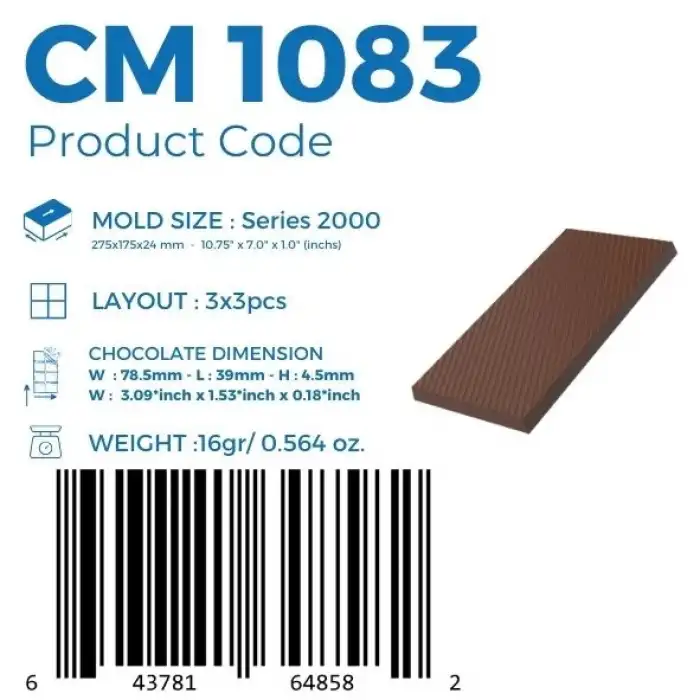 Polikarbon Tablet Çikolata Kalıbı 16 gr | Cm-1083