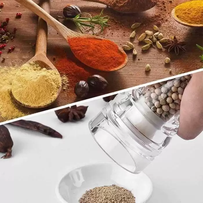 Akrilik Baharat Değirmeni | Seramik Tuz Öğütücü 13,5 Cm (DSA-135)