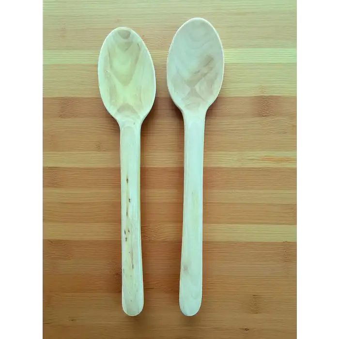 Ardıç Ağacı El Yapımı İkili Ahşap Kaşık Seti No:2