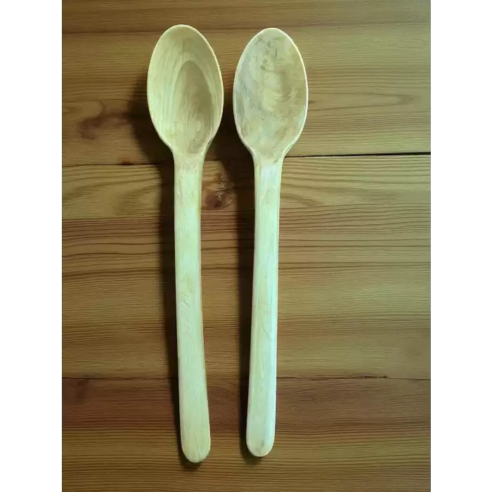 Ardıç Ağacı El Yapımı İkili Ahşap Kaşık Seti No:4
