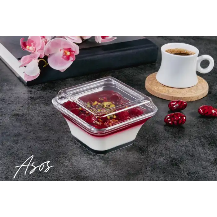 Asos Şeffaf Plastik Kapaklı Kutu 260 cc -(500 ADET)