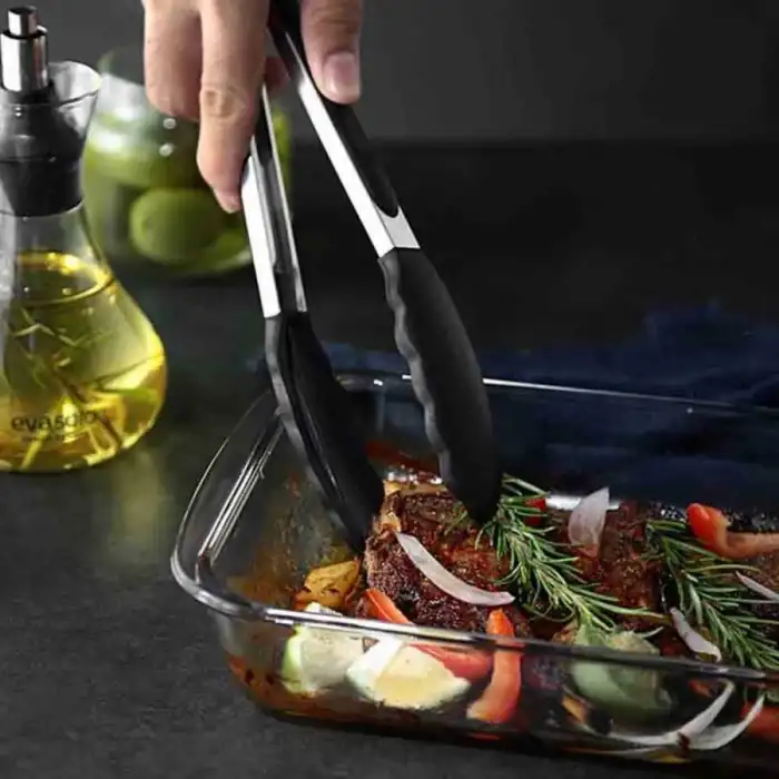 Barbekü Maşası Silikon 40 cm Siyah (BMS-40)