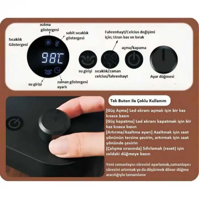 Barista Kettle Elektrikli 1000 Ml (EBK-1000)