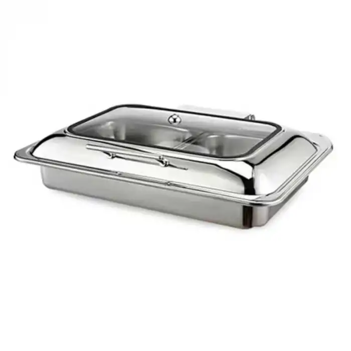 Chafing Dish Dörtgen Hidrolik Kapak 9 L 1/1 Gömme (CDH-9G)