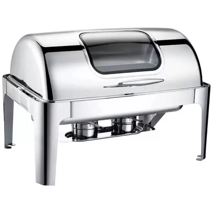 Chafing Dish Roll Top Camlı 9 L (CDR-9C)