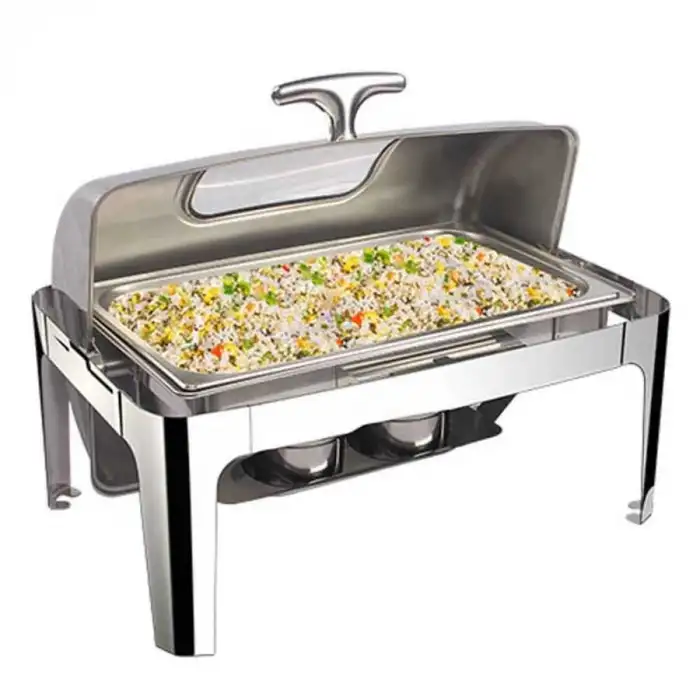Chafing Dish Roll Top Camlı 9 L (CDR-9C)