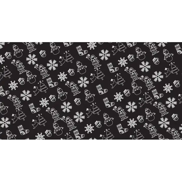 Çikolata Transfer Jelatini 40x25 Yılbaşı Beyaz (25 Adet)