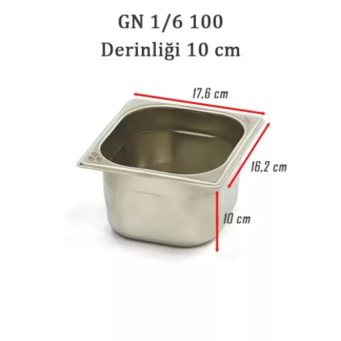 Gastronom Küvet GST-38 GN(1/6 100 mm) 176x162