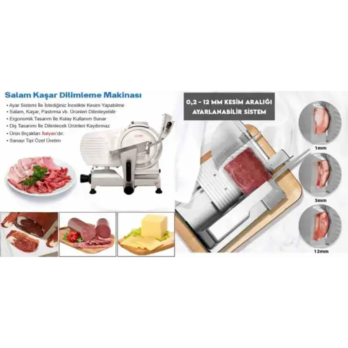 Gıda Dilimleme Makinesi 25 cm 220W (GDM-25)