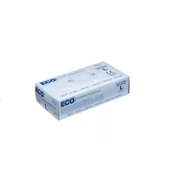 Mavi Pudrasız Nitril Eldiven Large (L)