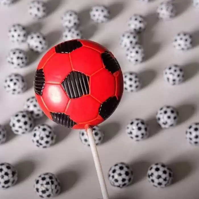 Polikarbon Futbol Lolipop Çikolata Kalıbı 25 gr - 690